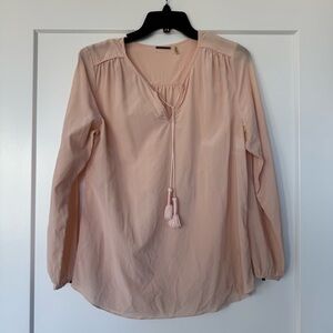 Kingdom Couture 100% Silk Boho Tassel Blouse – Pink – Size M/L